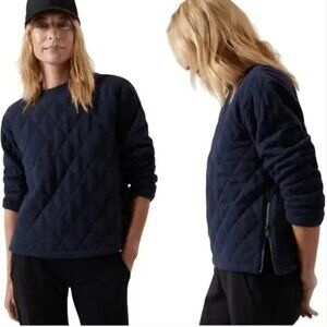 Athleta Retroplush Quilted Crewneck Sweatshirt
